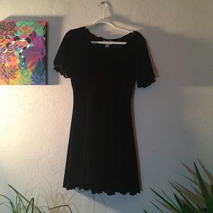 Vintage black velvet dress